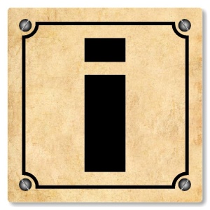 Informace, 80x80mm, pergamen, Kansas